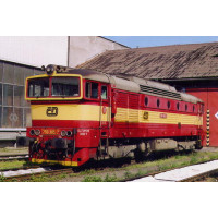 Pohlednice, motorová lokomotiva 750.385 v depu Liberec - červenec 2004, Corona CPV032