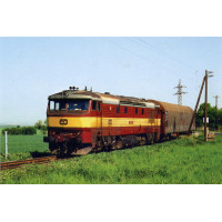 Pohlednice, motorová lokomotiva 751.239 u Velké Bučiny-Olovnice-květen 2006, Corona CPV041