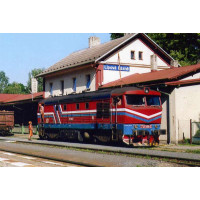 Pohlednice, motorová lokomotiva 751.149 ve st. Lipová Lázně - červenec 2007, Corona CPV049