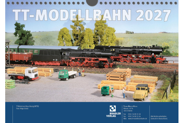 Kalendář modelové železnice TT na rok 2027, jednorázová série 2026, Tillig 09577 E Kalendář modelové železnice TT na rok 2027, jednorázová série 2026, Tillig 09577 E