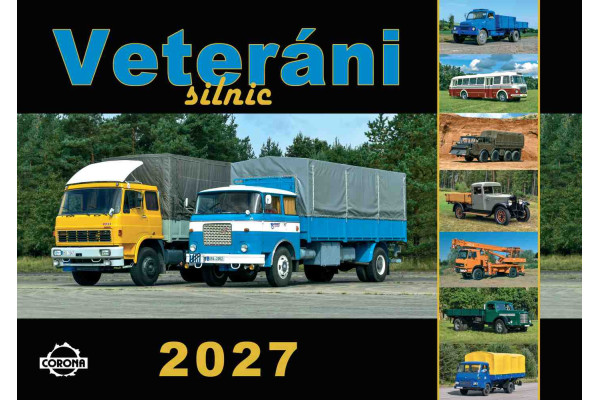 Nástěnný kalendář A3 "Veteráni silnic 2027", Jan Šmíd, Corona Nástěnný kalendář A3 "Veteráni silnic 2027", Jan Šmíd, Corona