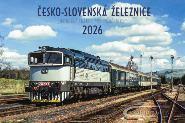 Nástěnný kalendář "Česko-slovenská železnice – moderní trakce pro pamětníky" na rok 2026, Zdeněk Ulrich