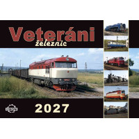 Nástěnný kalendář A3 "Veteráni železnic 2027", Stanislav Holeček, Corona Nástěnný kalendář A3 "Veteráni železnic 2027", Stanislav Holeček, Corona