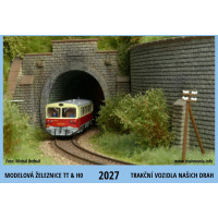 Nástěnný kalendář "Modelová železnice TT & H0 2027: Trakční vozidla našich drah", A3, Trainmania, TR-KAL-2027