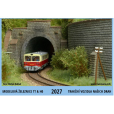 Nástěnný kalendář "Modelová železnice TT & H0 2027: Trakční vozidla našich drah", A3, Trainmania, TR-KAL-2027