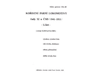 156. díl, Kořistní parní lokomotivy řady 52 u ČSD (1945–1951), 1. část, Pavel Korbel