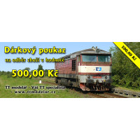 Dárkový poukaz za 500 Kč, TT modelář TTM-DP0500