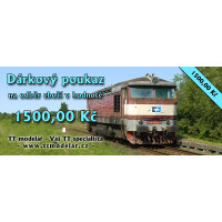 Dárkový poukaz za 1500 Kč, TT modelář TTM-DP1500