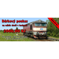 Dárkový poukaz za 2000 Kč, TT modelář TTM-DP2000