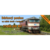 Dárkový poukaz za 2500 Kč, TT modelář TTM-DP2500