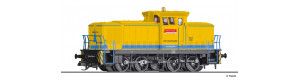 Motorová lokomotiva 345 021-0, Bahnbau, stavebnice, digitální verze, VI. epocha, TT, Tillig TT Club 2023, Tillig 502492