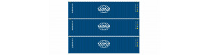 Set 40stopých kontejnerů Cosco Shipping, H0, IGRA MODEL 98010016