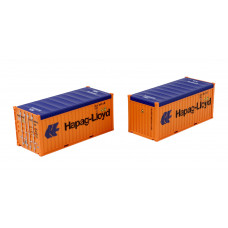Set dvou 20‘ kontejnerů Hapag Lloyd, open top, VI. epocha, H0, DOPRODEJ, IGRA MODEL 98010020