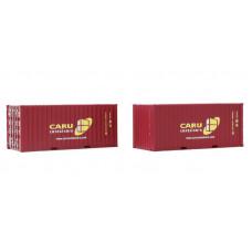 Set 2 kontejnerů Container 20‘ Caru - Low Cube, H0, IGRA MODEL 98010024