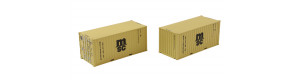 Set dvou 20‘ kontejnerů MSC, low cube, VI. epocha, H0, DOPRODEJ, IGRA MODEL 98010029