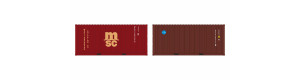 Set 2 kontejnerů MSC hnědý LC + Blue sky hnědý, H0, IGRA MODEL 98010031