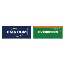 Set 2 kontejnerů CMA-CGM LC + Evergreen OT, H0, IGRA MODEL 98010034