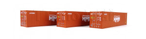 Set tří 40stopých kontejnerů HMM, H0, IGRA MODEL 98010036