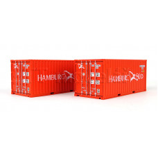 Set 2 kontejnerů Hamburg Süd LC, H0, DOPRODEJ, IGRA MODEL 98010053