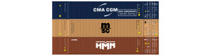Set 3 kontejnerů CMA-CGM, MSC, HMM, H0, IGRA MODEL 98010062