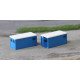 Stavebnice, stavební kontejnery, modré, 2 kusy, H0, IGRA MODEL 66818210