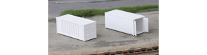 Stavebnice, bílý hladký a námořní kontejner, 2 kusy, H0, IGRA MODEL 66818212