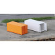 Stavebnice, hladké kontejnery, bílý a oranžový, 2 kusy, H0, IGRA MODEL 66818213
