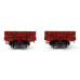 Set dvou plošinových vozů Rmms 662 s nákladem, DR, V. epocha, H0, Tillig 70059