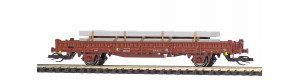 Nízkostěnný vůz Ks s klanicemi, s nákladem betonových desek, DR, IV. epocha, TT, Busch 31513