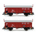 Set dvou nákladních vozů Tims 5756 s posuvnou střechou, DR, IV. epocha, TT, Tillig 01033