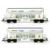 Set dvou výsypných vozů řady Faccns, Captrain/Eurovia, VI. epocha, TT, Tillig 01054