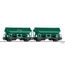 Set dvou vozů s posuvnou střechou Tdgrrs, Railco a.s. / Spedica Agro, VI. epocha, TT, Tillig 01056