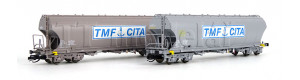 Set dvou vozů pro přepravu obilí, s posuvnou střechou, „TMF CITA”, V. epocha, TT, Arnold HN9736