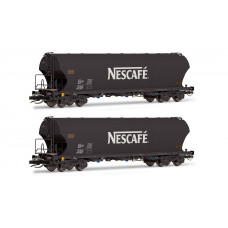 Set dvou vozů pro přepravu obilí, „NESCAFÉ“, VI. epocha, TT, Arnold HN9750