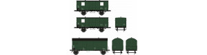 Set dvou vozů do pracovního vlaku, DR, IV. epocha, TT, Haedl 0115914-01