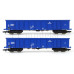 Set dvou otevřených čtyřosých vozů Eanos, PKP Cargo, VI. epocha, TT, DOPRODEJ, Roco 37651