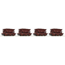 Set čtyř výsypných vozů pro přepravu rudy, s nákladem, SJ, IV. epocha, H0, Roco 6600068