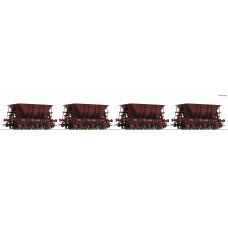 Set čtyř výsypných vozů pro přepravu rudy, s nákladem, SJ, IV. epocha, H0, Roco 6600069