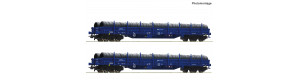 Set dvou plošinových vozů Res s klanicemi, PKP Cargo, VI. epocha, H0, Roco 6600099