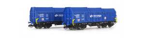 Set dvou vozů Shimmns s posuvnými stěnami, PKP Cargo, VI. epocha, TT, Roco 6680008