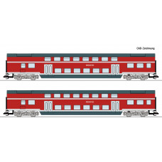 Set dvou patrových osobních vozů, DB AG, VI. epocha, TT, Roco 6280009
