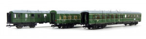 Set tří osobních vozů „D 118 Leipzig-Köln“, DR, III. epocha, TT, jednorázová série, Tillig 01069 E