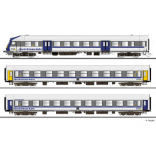 Set tří osobních vozů „Nord-Ostsee-Bahn“, VI. epocha, jednorázová série, TT, Tillig 01087 E