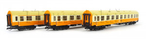 Set tří osobních vozů typu Y/B70 „Städteexpress“, DR, TT, IV. epocha, Tillig 01804