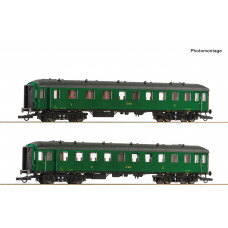Set osobního vozu 1./2. třídy ABa a 2. třídy Ba, ČSD, III.–IV. epocha, H0, Roco 6200037