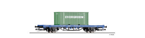 Plošinový vůz s kontejnerem Evergreen, PKP Cargo, START, VI. epocha, TT, Tillig 502348-3