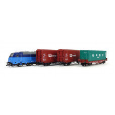 Základní sada TT s nákladním vlakem a motorovou lokomotivou TRAXX , ČD Cargo, VI. epocha, TT, Tillig 01449
