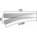 Úzkorozchodná výhybka levá, úhel 18°, R 409 mm, délka 128 mm, H0e, Tillig 85638