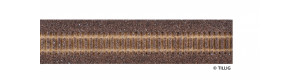 Kolejové podloží pro flexi kolej s ocelovými pražci, hnědé, délka 950 mm, H0, Tillig 86507