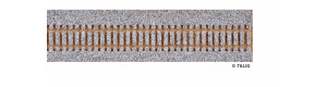 Kolejové podloží pro flexi kolej s ocelovými pražci, šedé, délka 950 mm, H0, Tillig 86557